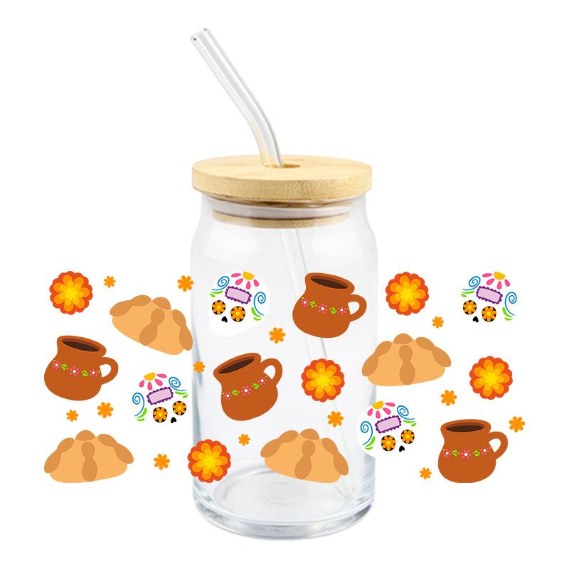 Mexican treats snack 16oz Libbey Glass Can Ready to apply | UVDTF