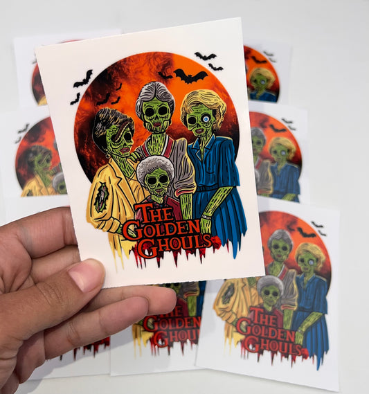 Golden ghouls 4” Decal Ready to apply | UVDTF Decal