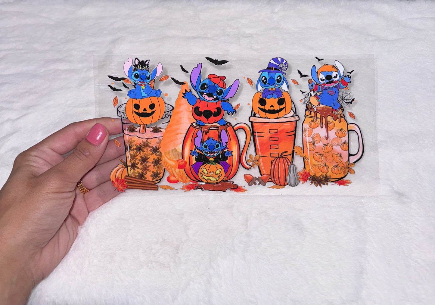 Halloween Spooky Horror 16oz cup wrap Ready to apply #H3