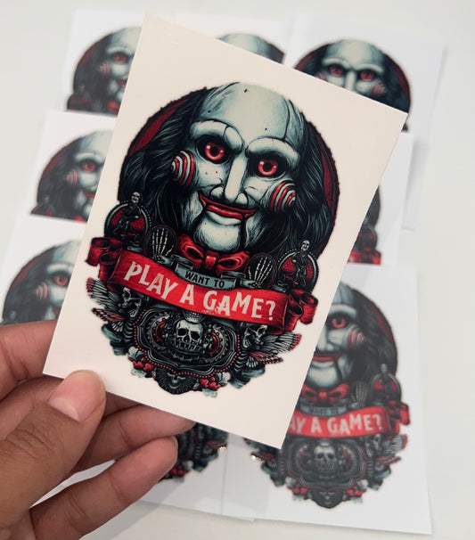 Horror 4” UVDTF Decal #3