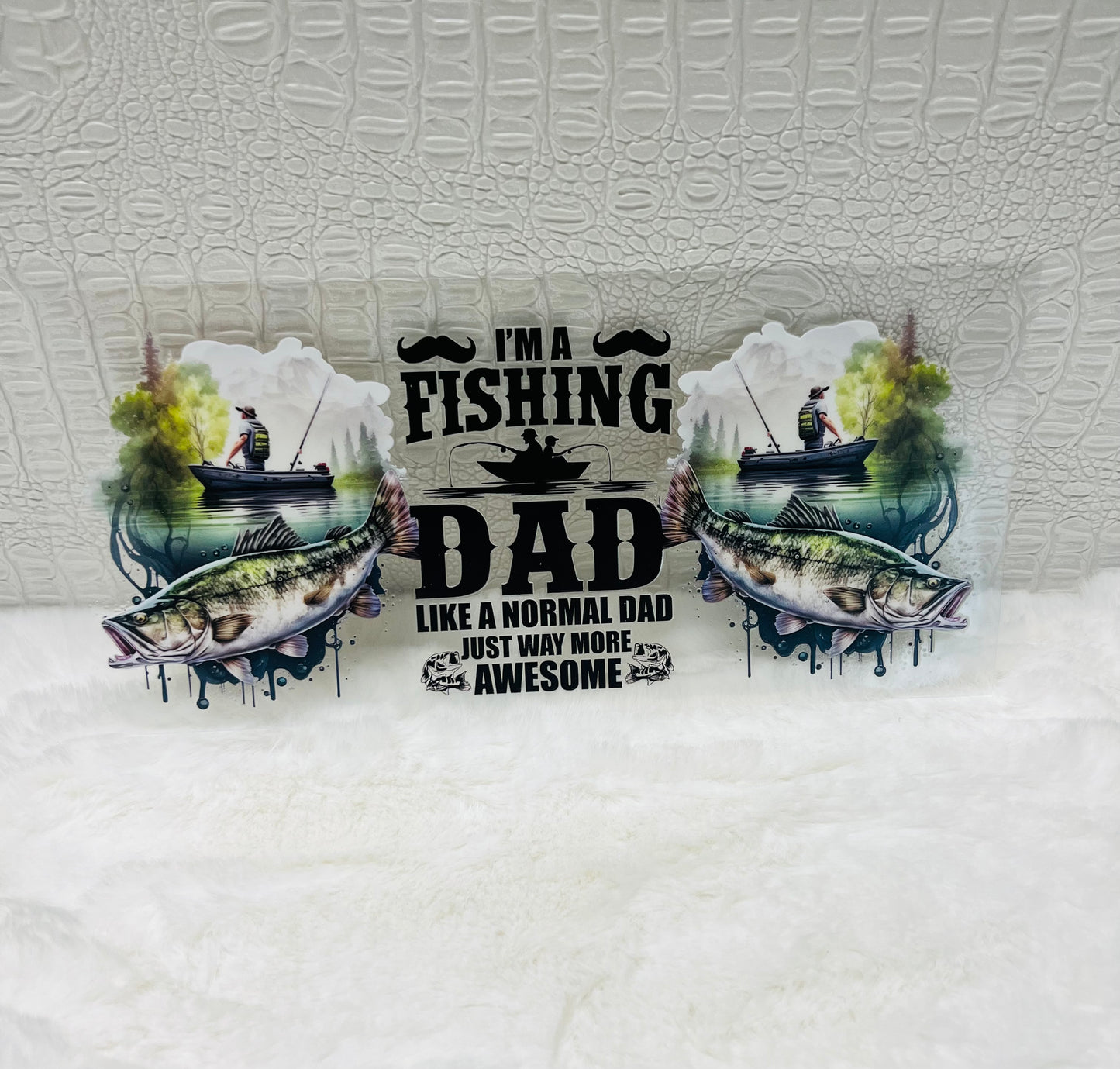 Fishing Dad 16oz Libbey Glass Can Ready to apply | UVDTF A7