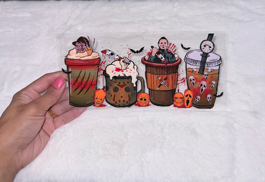 Halloween Spooky Horror 16oz cup wrap Ready to apply #H3