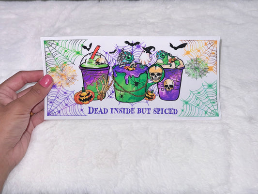 Halloween Spooky Horror 16oz cup wrap Ready to apply #H3