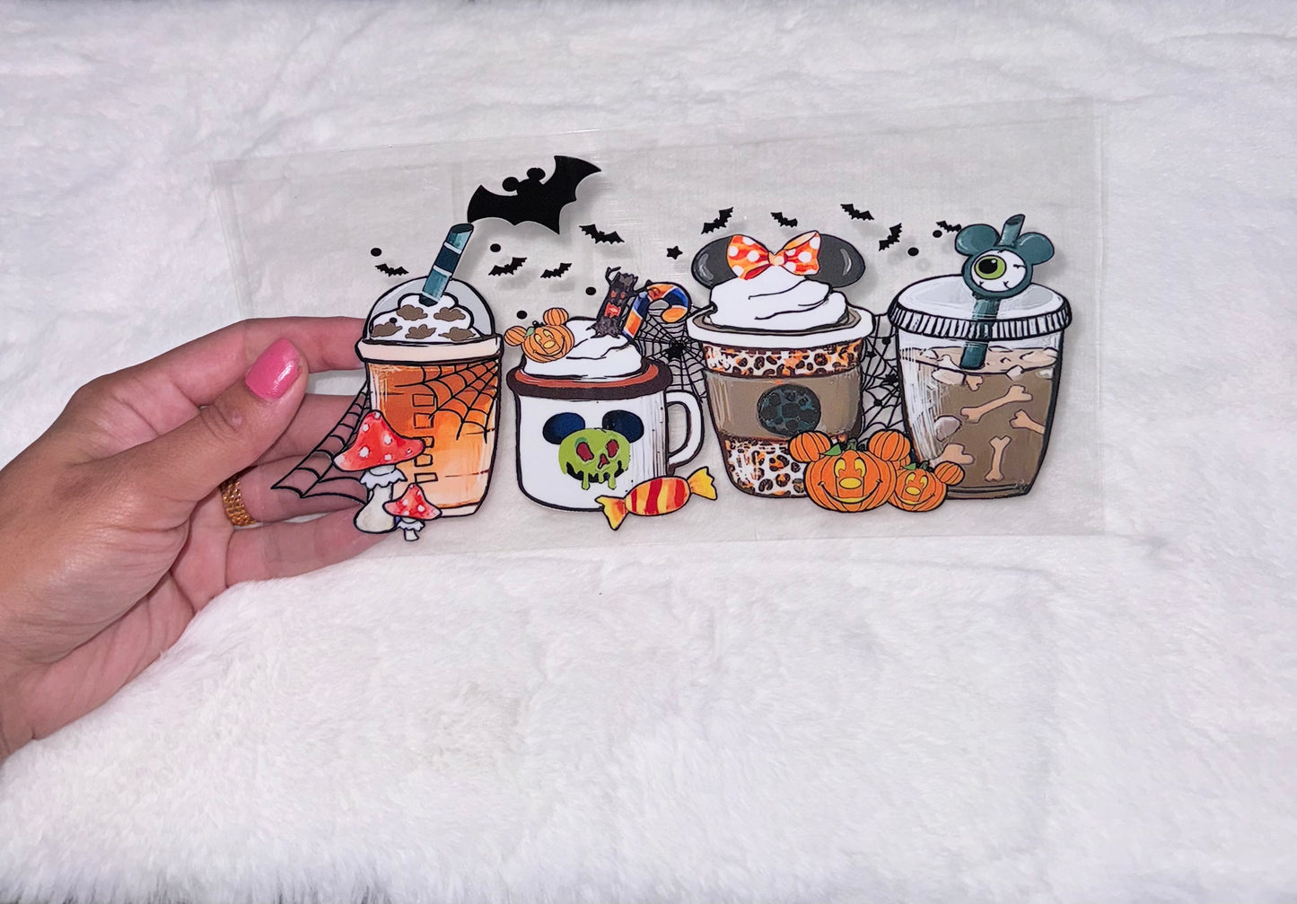 Halloween Spooky Horror 16oz cup wrap Ready to apply #H3