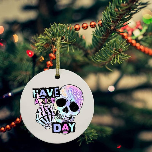 Have a nice day skull 2.75” Decal UVDTF