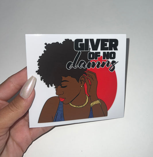 Black Beauty Giver of no Damns 4” Decal Ready to apply | UVDTF Decal