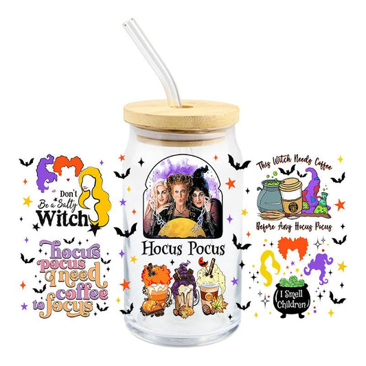 Sisters Halloween Spooky 16oz cup wrap Ready to apply #255