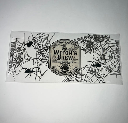 Witch Witch’s Brew spider webs 16oz Libbey Glass Can Ready to apply | UVDTF 199mid